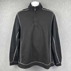 Tommy Bahama Black 1/4 Zip‎ Pullover Perfect Fit Size Medium